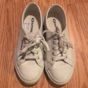 Superga white leather sneakers 6